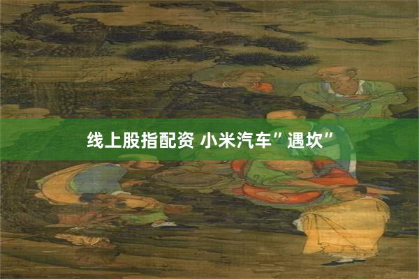 线上股指配资 小米汽车”遇坎”